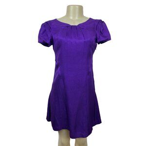 Banana Republic Women’s Purple Puff Sleeve Knee Length A-line Dress Size 0
